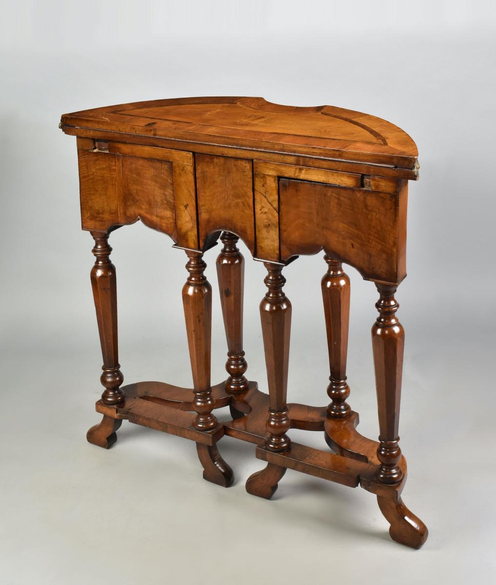 A rare diminutive Queen Anne walnut gateleg table, c.1710