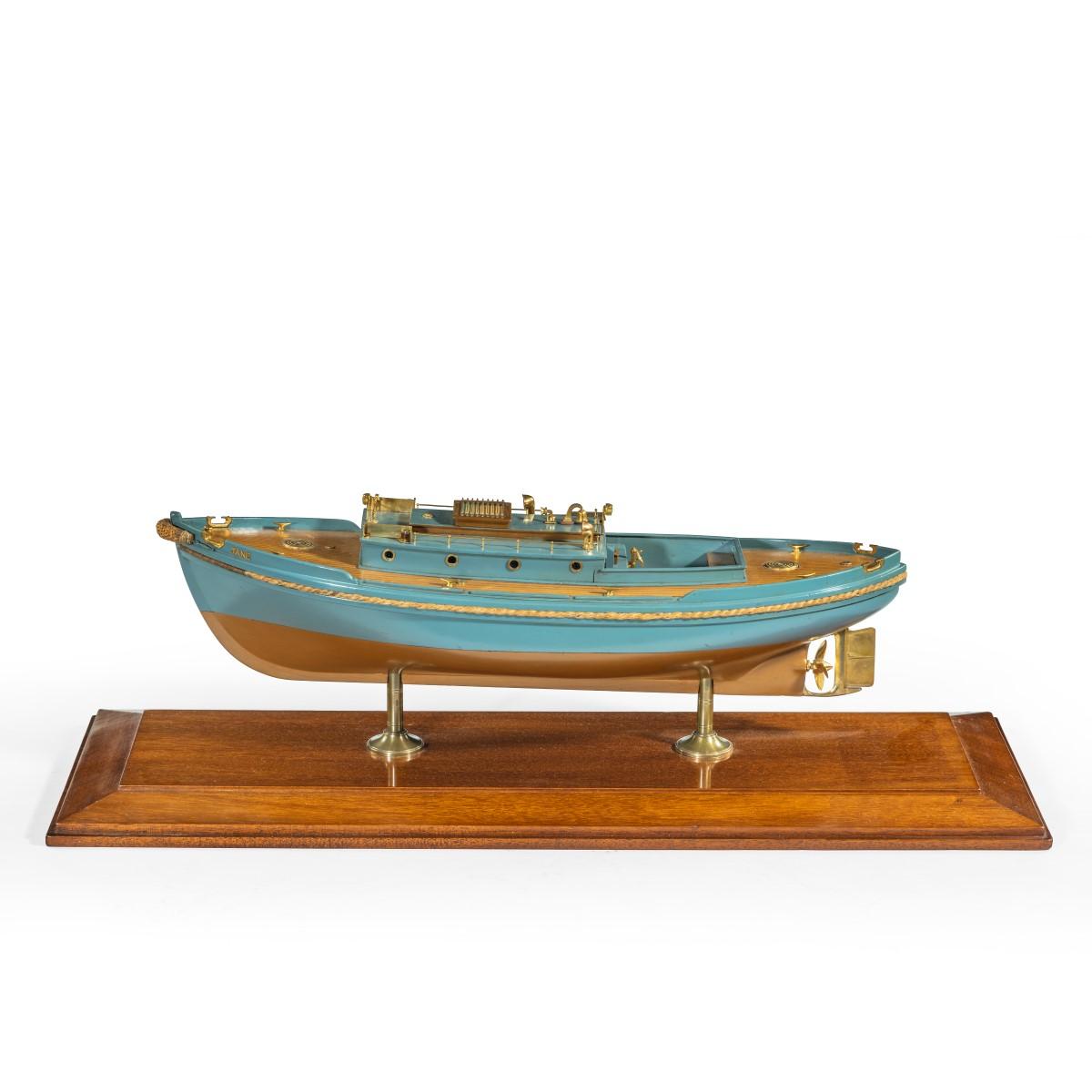 shipyard model of a double ended harbour launch