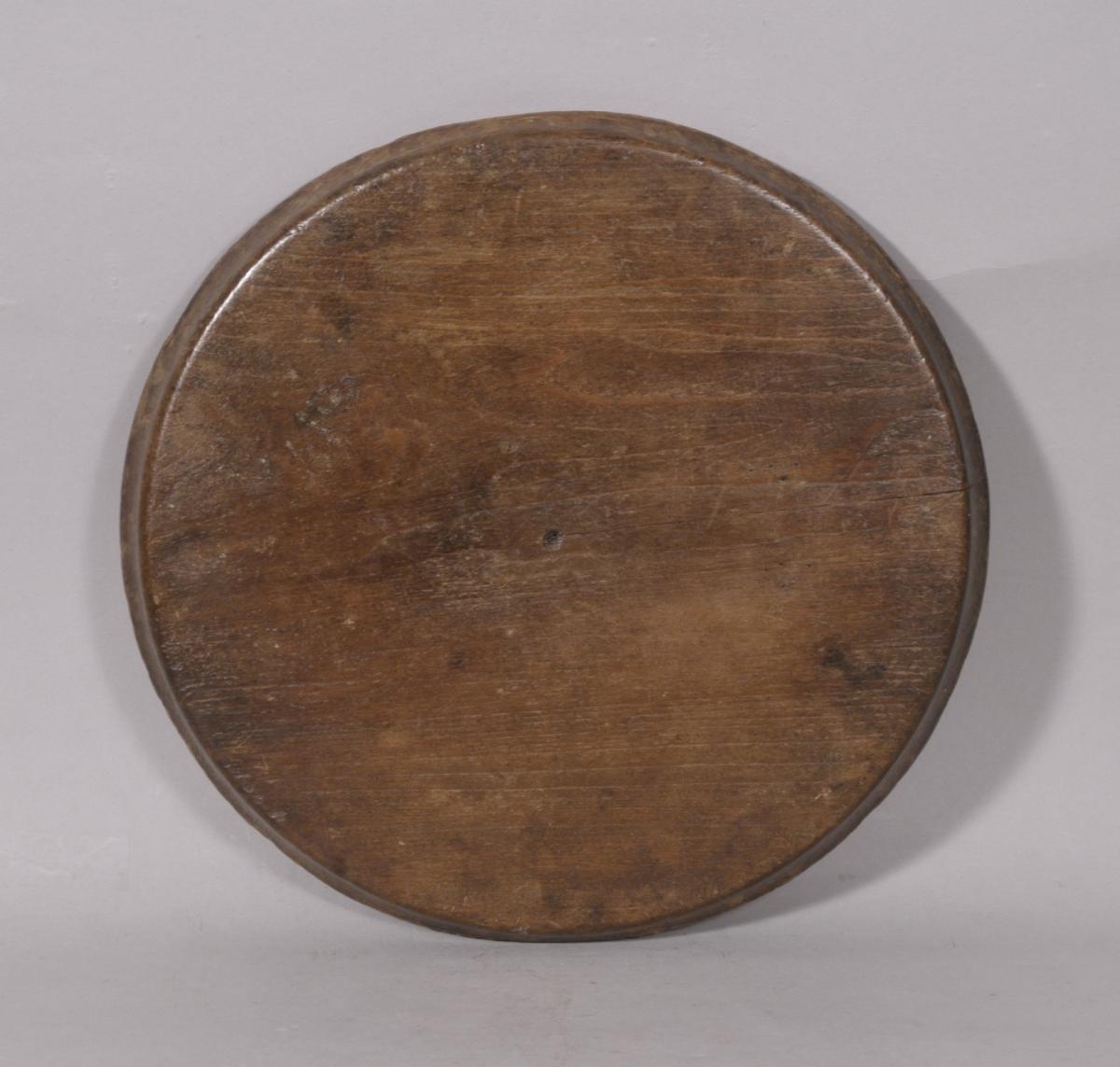 S/5415 Antique Treen Rare Late 18th Century Single Eating Platter