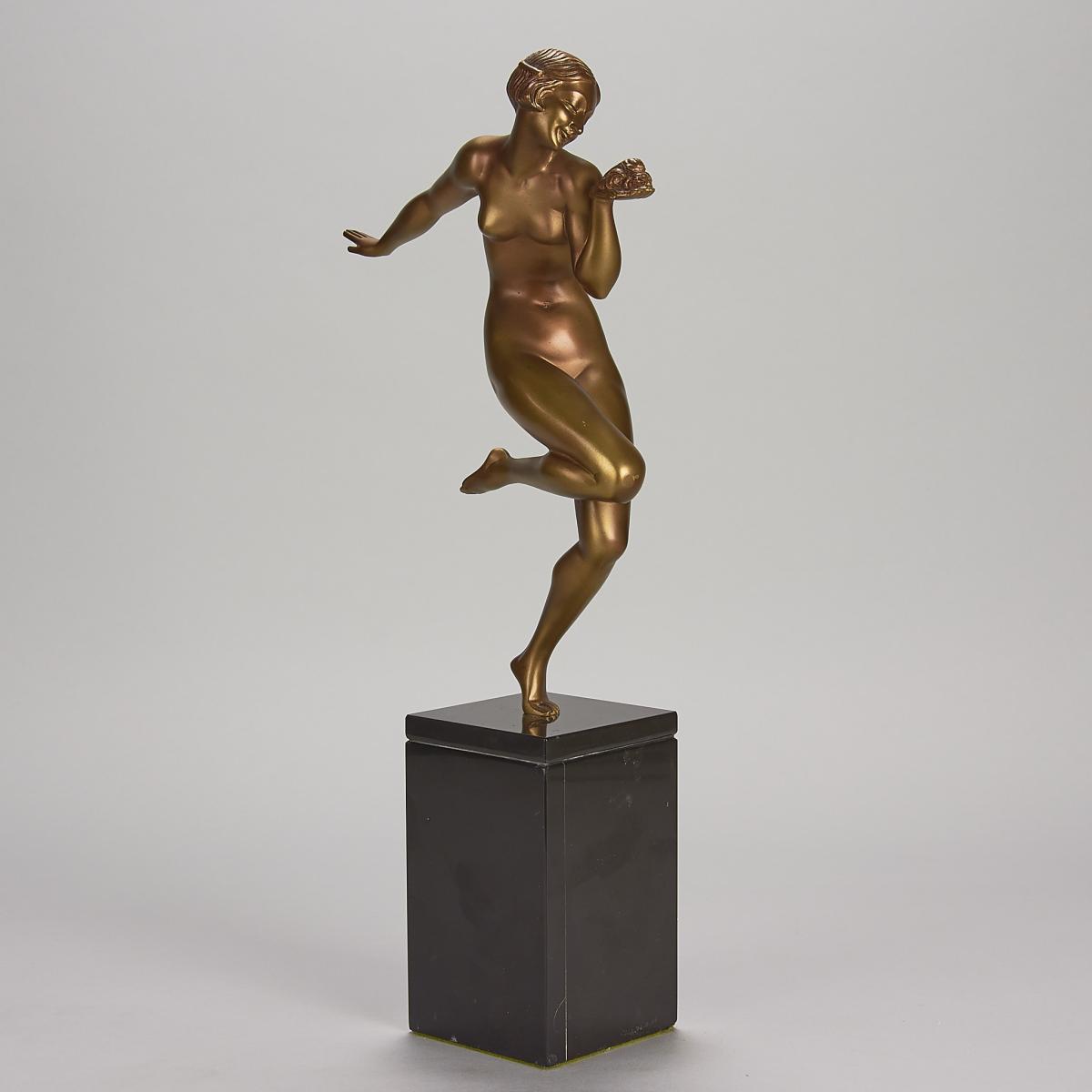 Art Deco Bronze Sculpture entitled "Printemps" by Gauthier