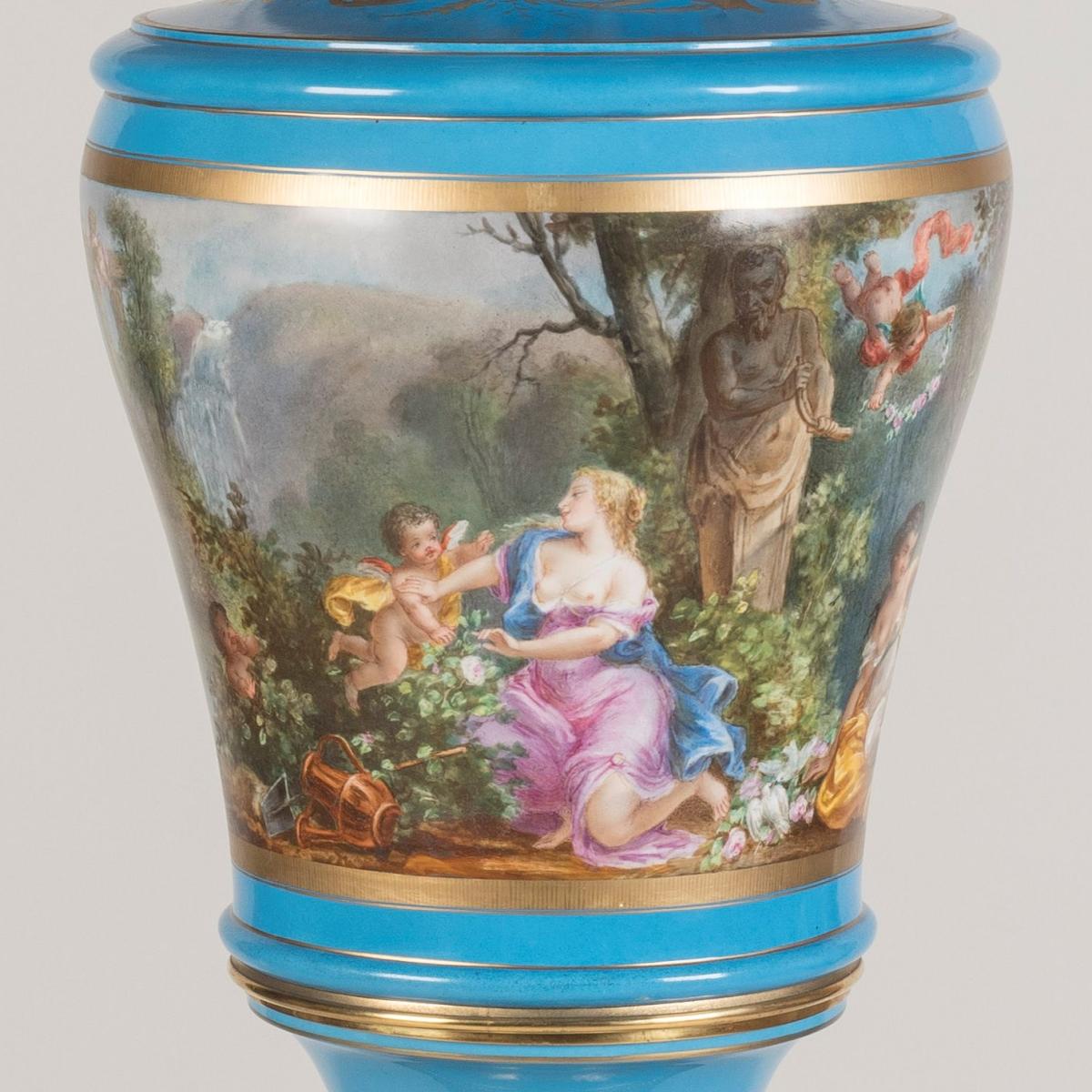A Large and Impressive Sèvres Style Porcelain Vase