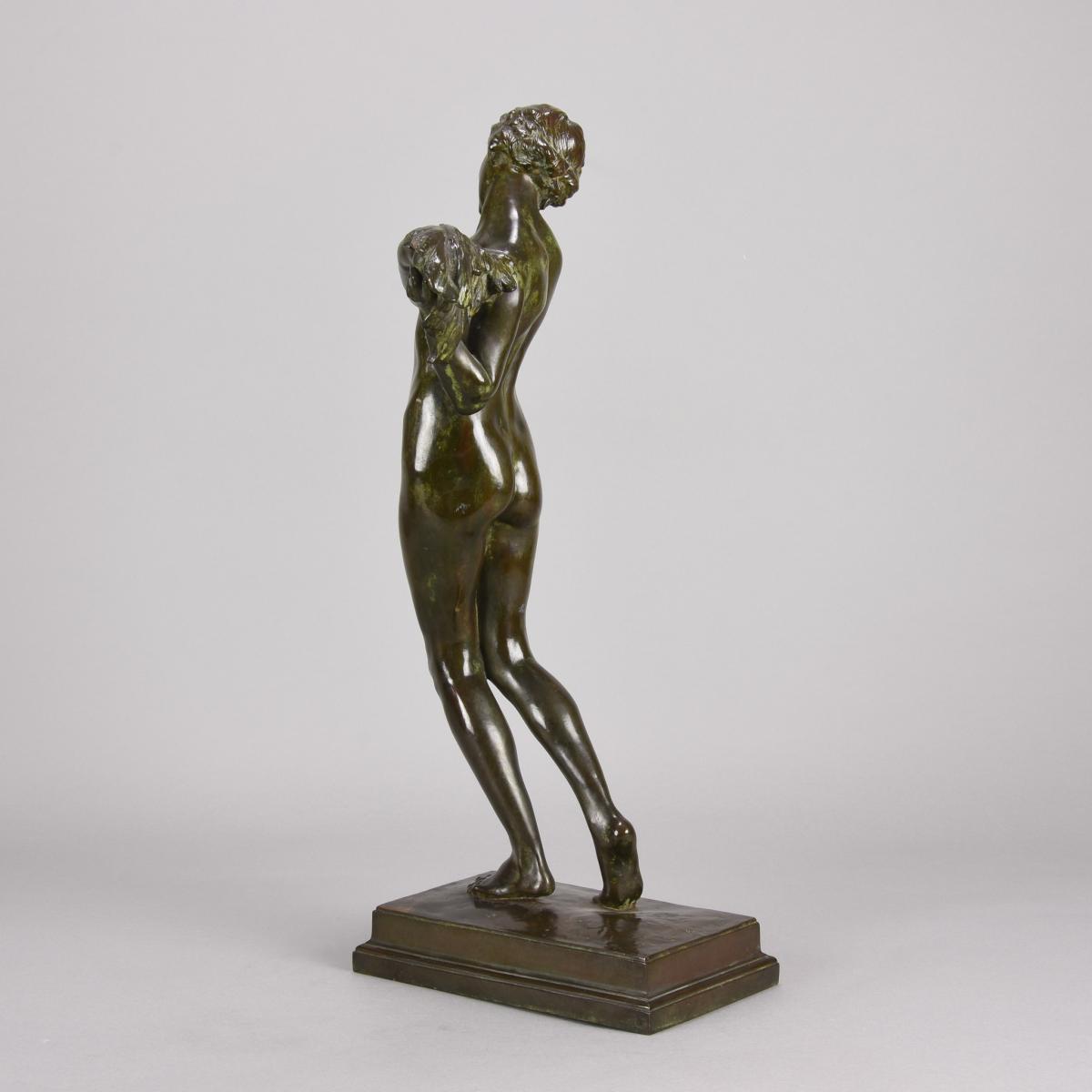 Early 20th Century Art Deco Bronze entitled "Harvest Girl" by Harold Brownsword