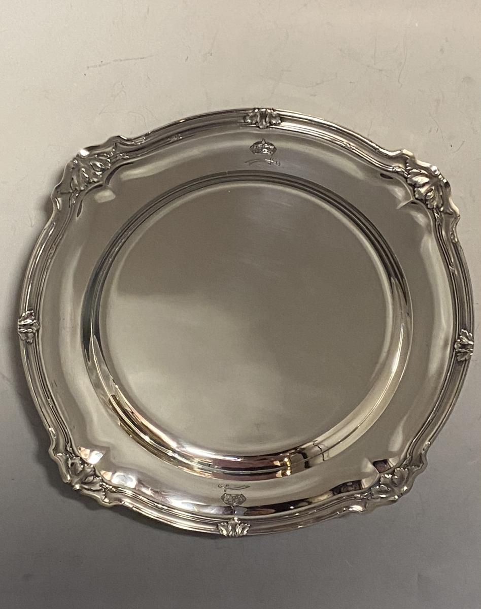 Sterling Silver plates dishes Maharaja of Baroda Paul Canaux Paris