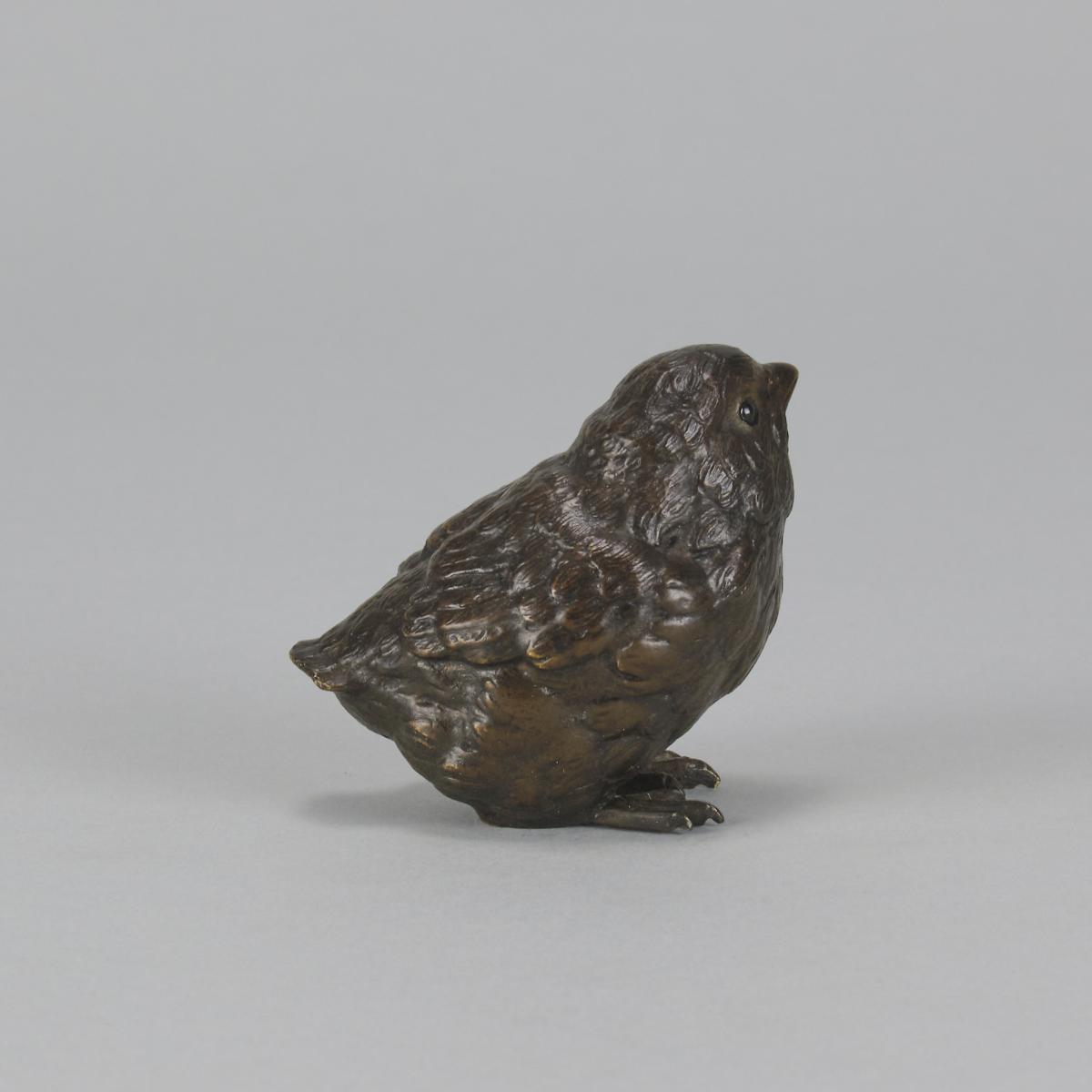 Early 20th Century Cold-Painted Vienna Bronze entitled "Young Bird" 