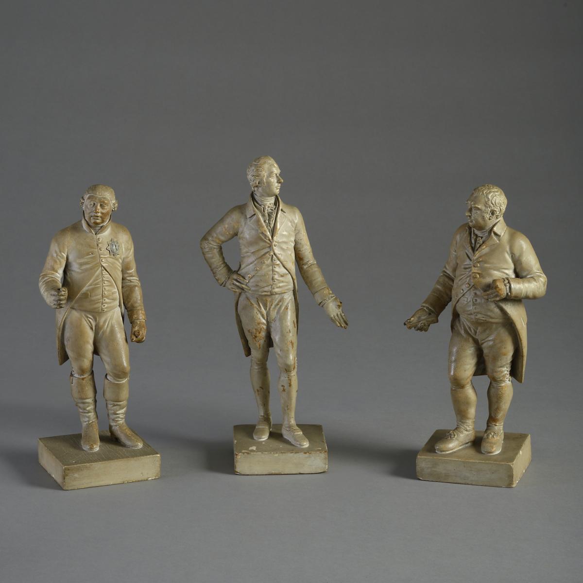 Rare Set of Three Regency Plaster Figures