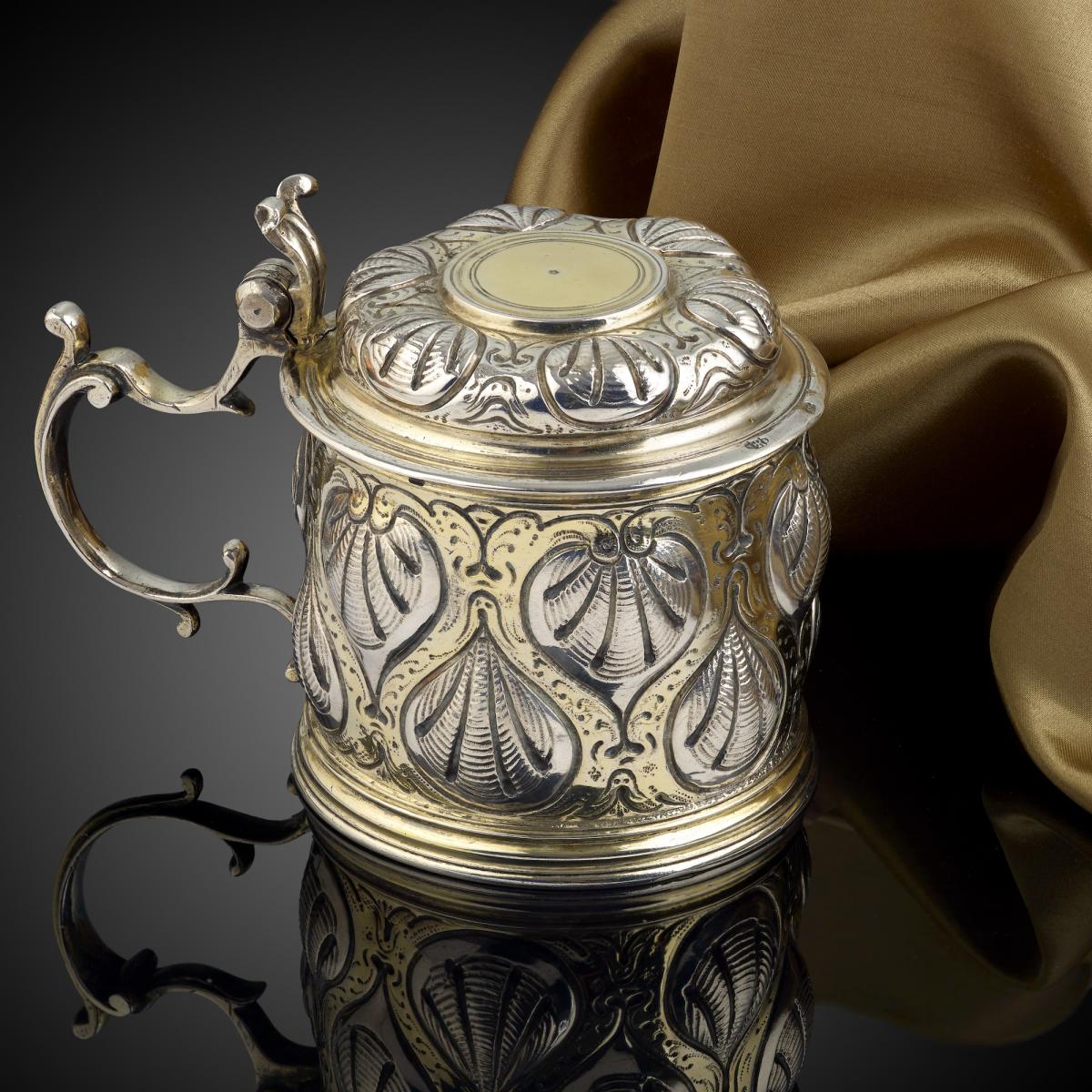 silver and parcel gilt ladies size Tankard