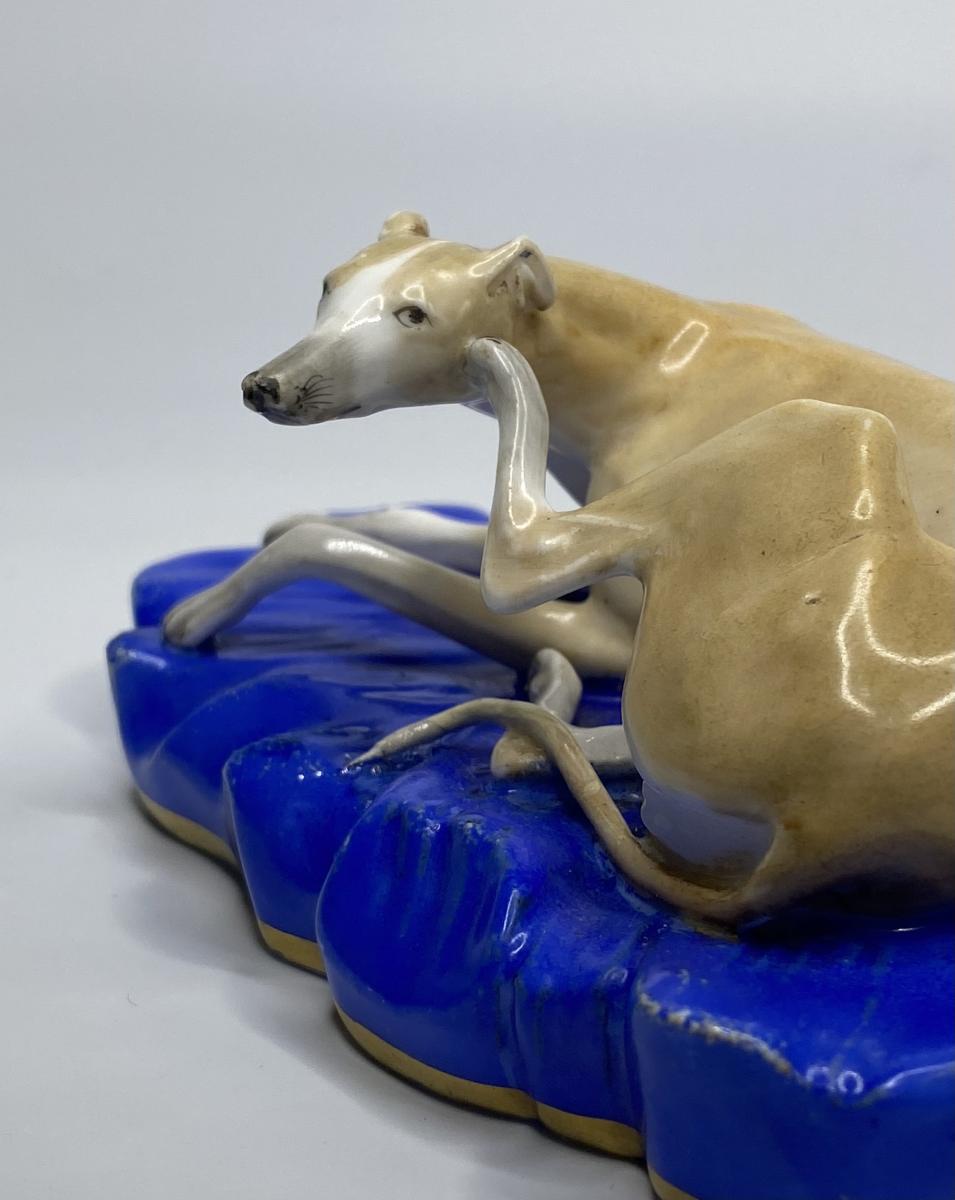 Copeland porcelain recumbent Greyhound