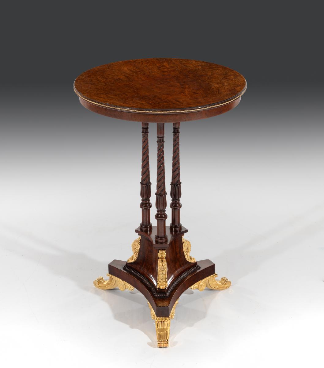 Rare Highly Figured Ormolu Mounted Occasional Table