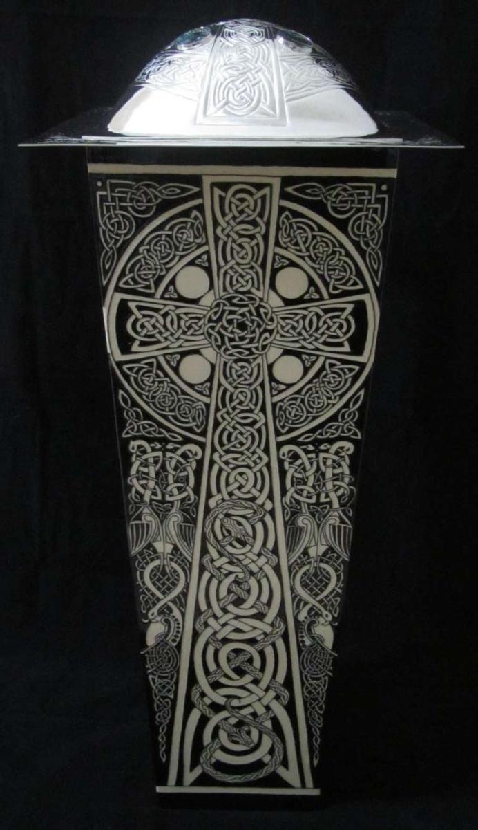 Celtic Cross a Lidded Vase by Heidi Warr and the Guild of Handicrafts