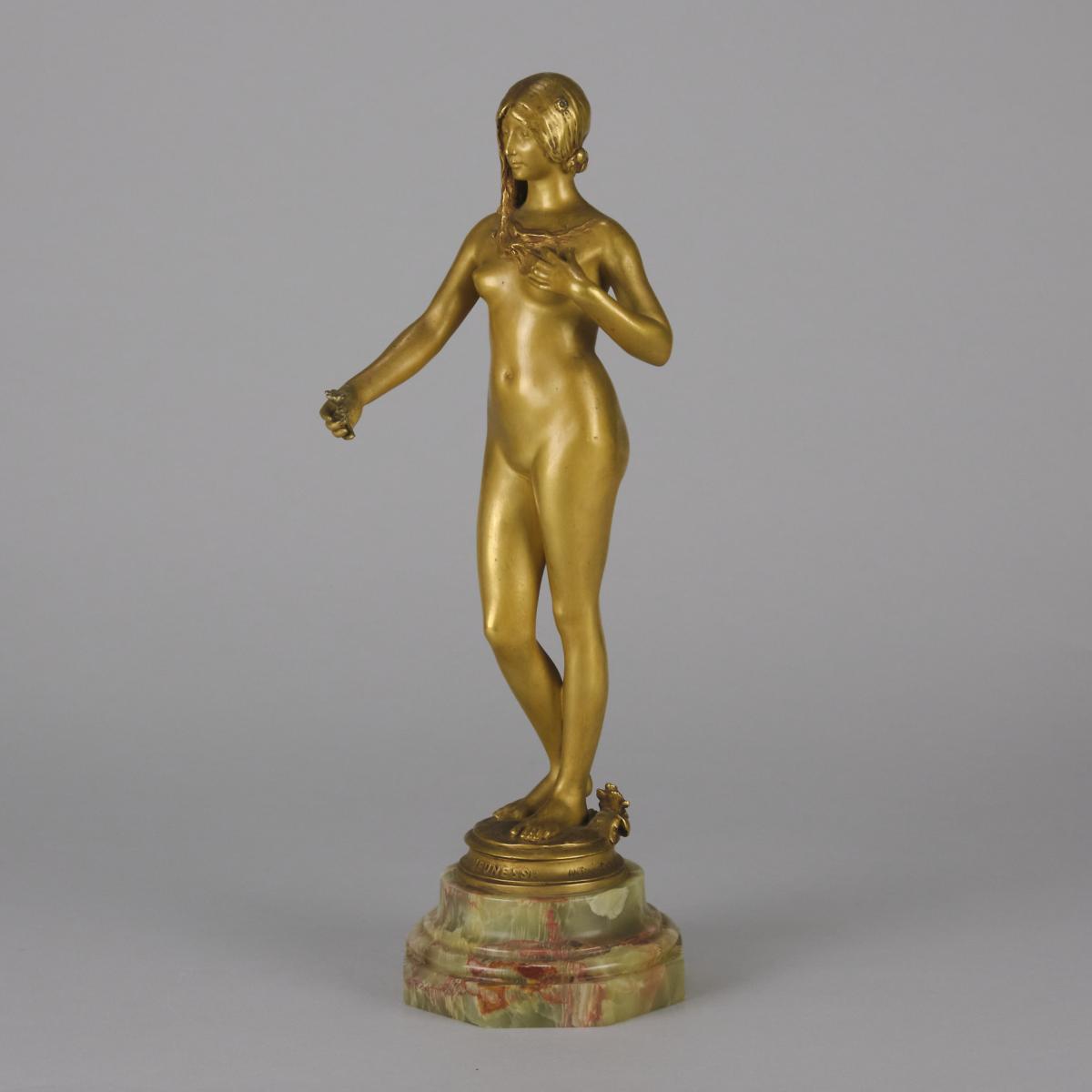Early 20th Century Art Nouveau Bronze entitled "La Jeuneuse" by Antonin Carlès