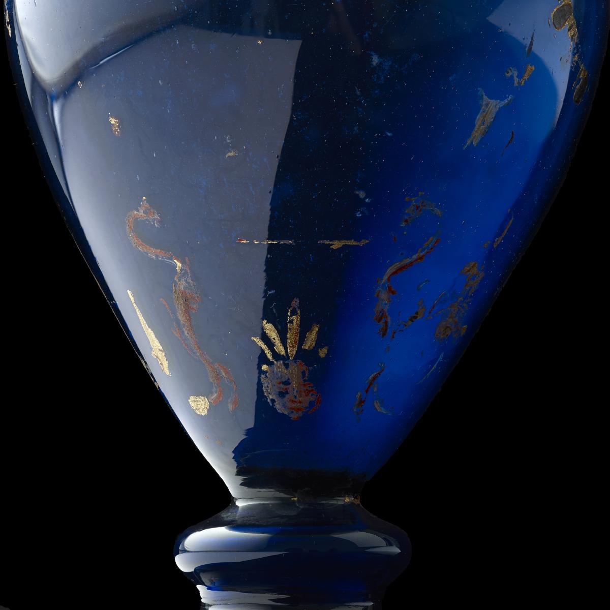 A Very Rare blue tinted glass Ewer; Venice, for the Austrian Market