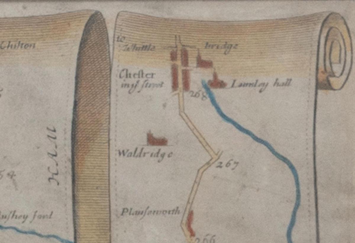 John Ogilby Road Map, London, Barwick, York, Chester, Darlington, Durham Framed