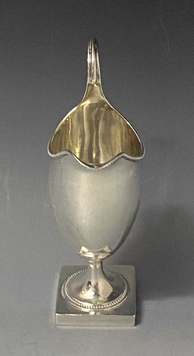 Hester Bateman silver cream jug c1780