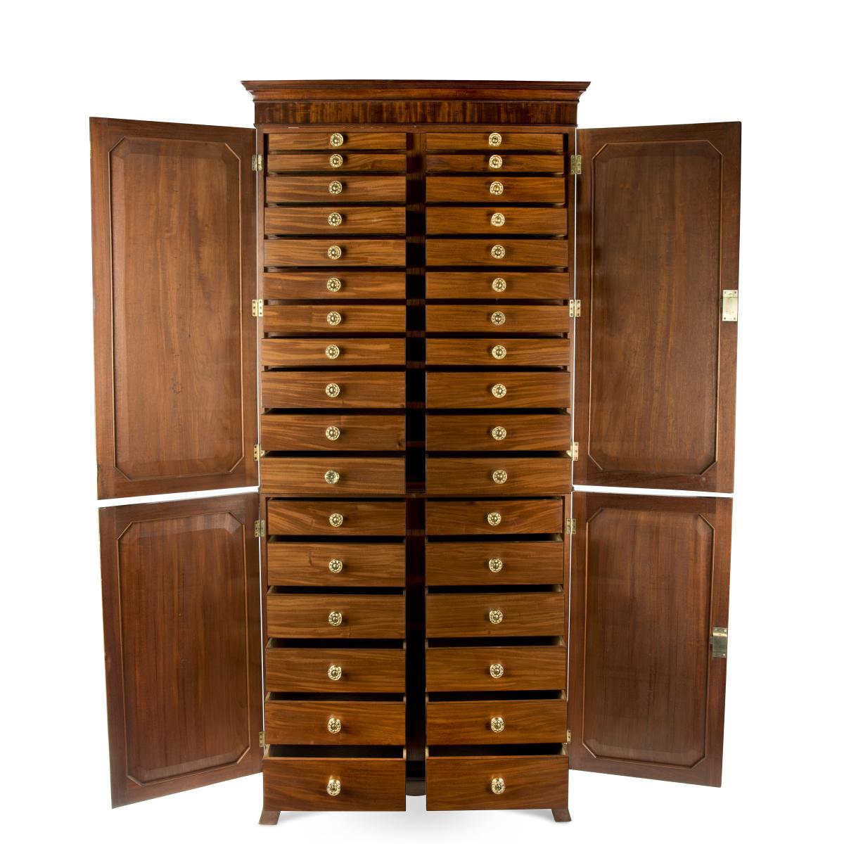George III mahogany collector’s cabinet