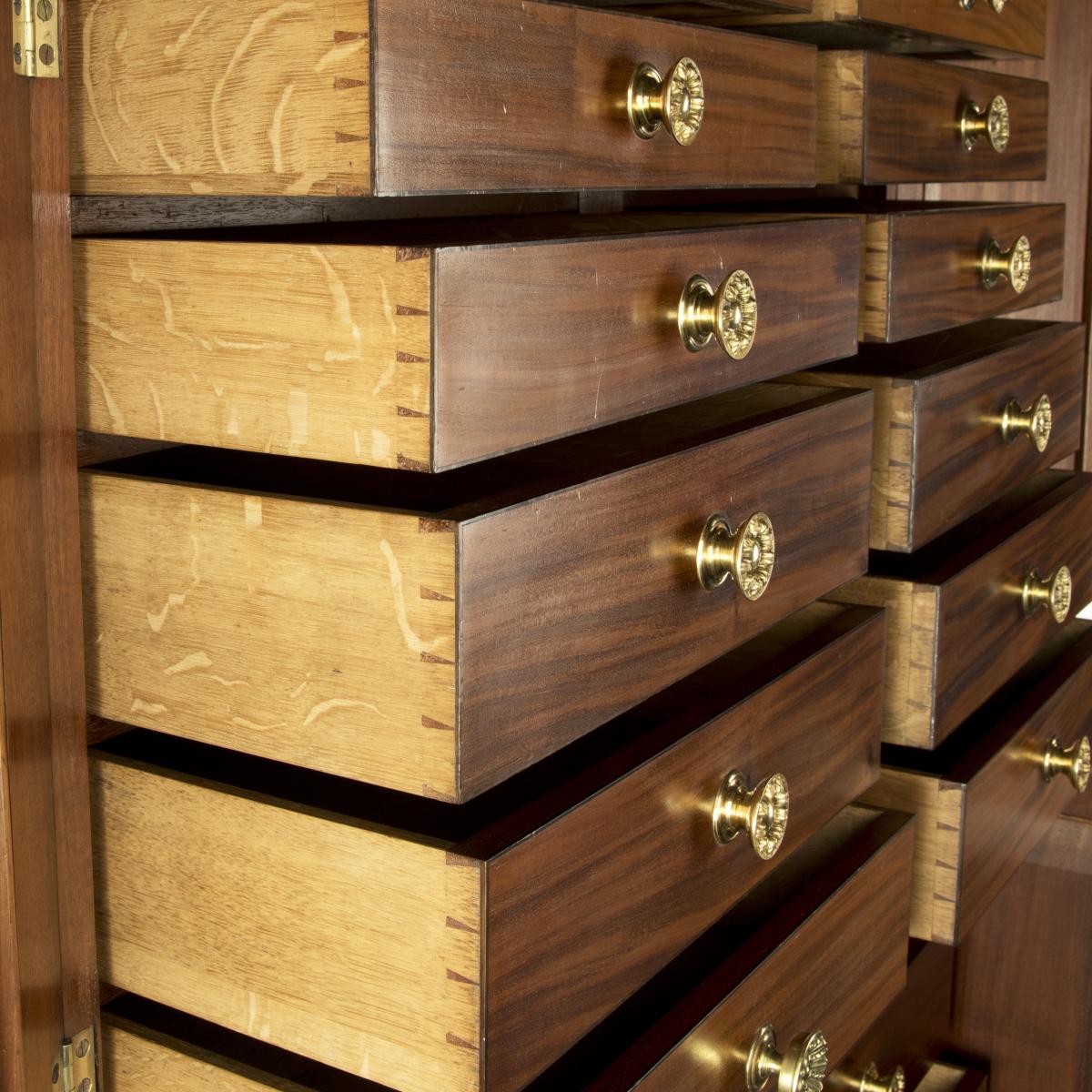 George III mahogany collector’s cabinet