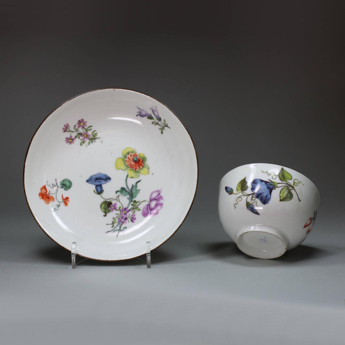Alternative shot of Meissen cup and saucer in floral design