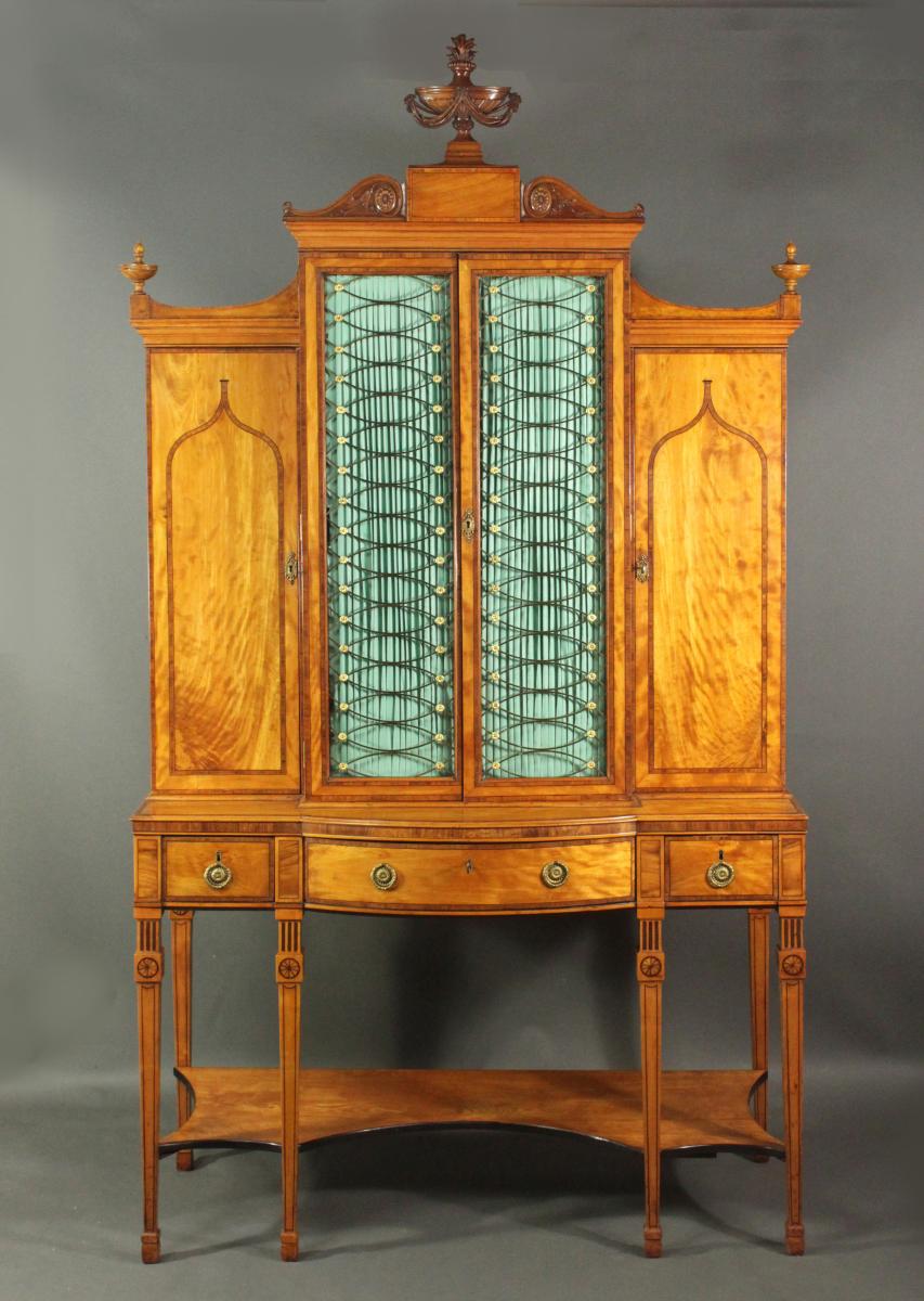 George III satinwood cabinet