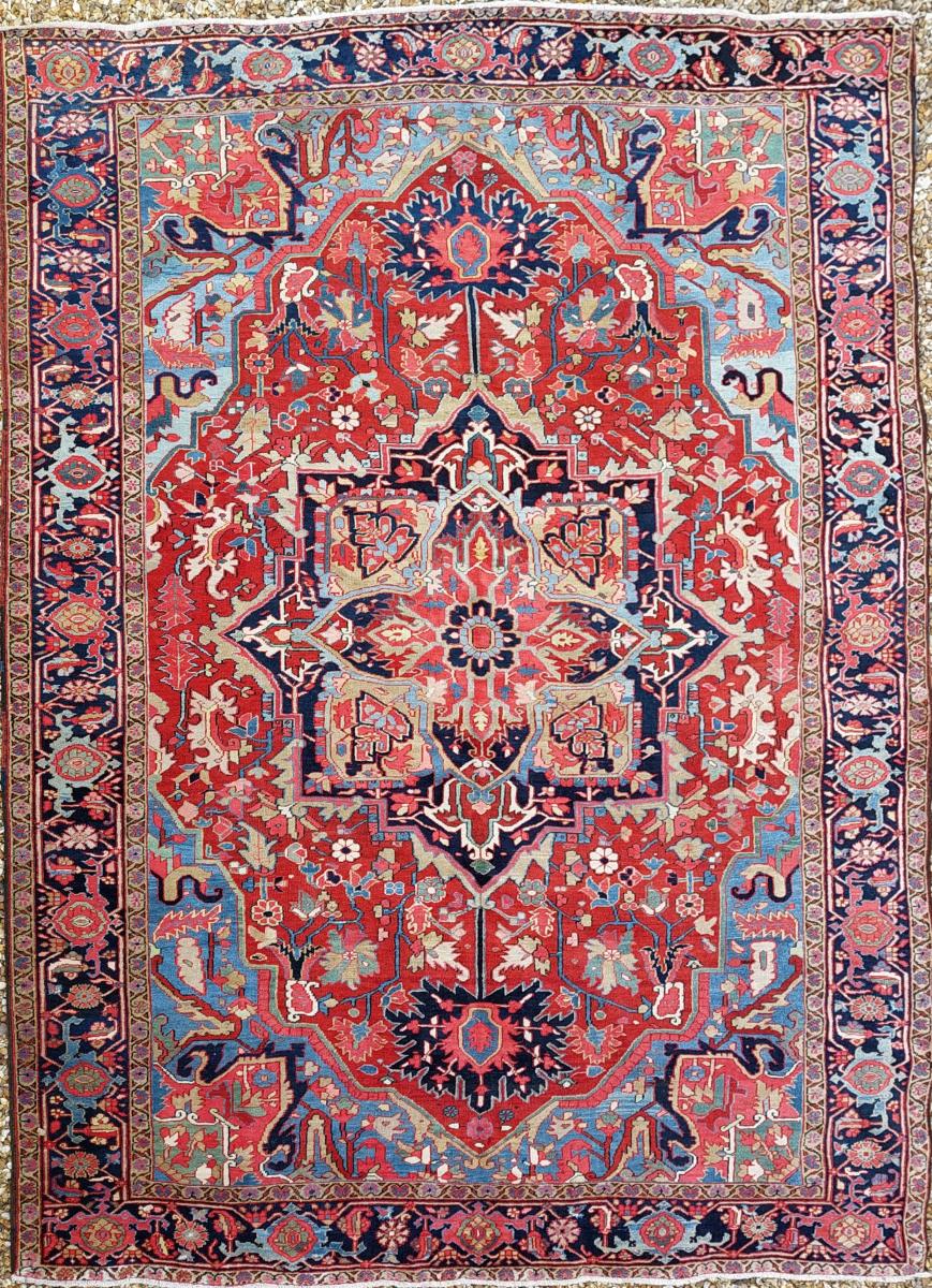 decorative Persian Heriz carpet