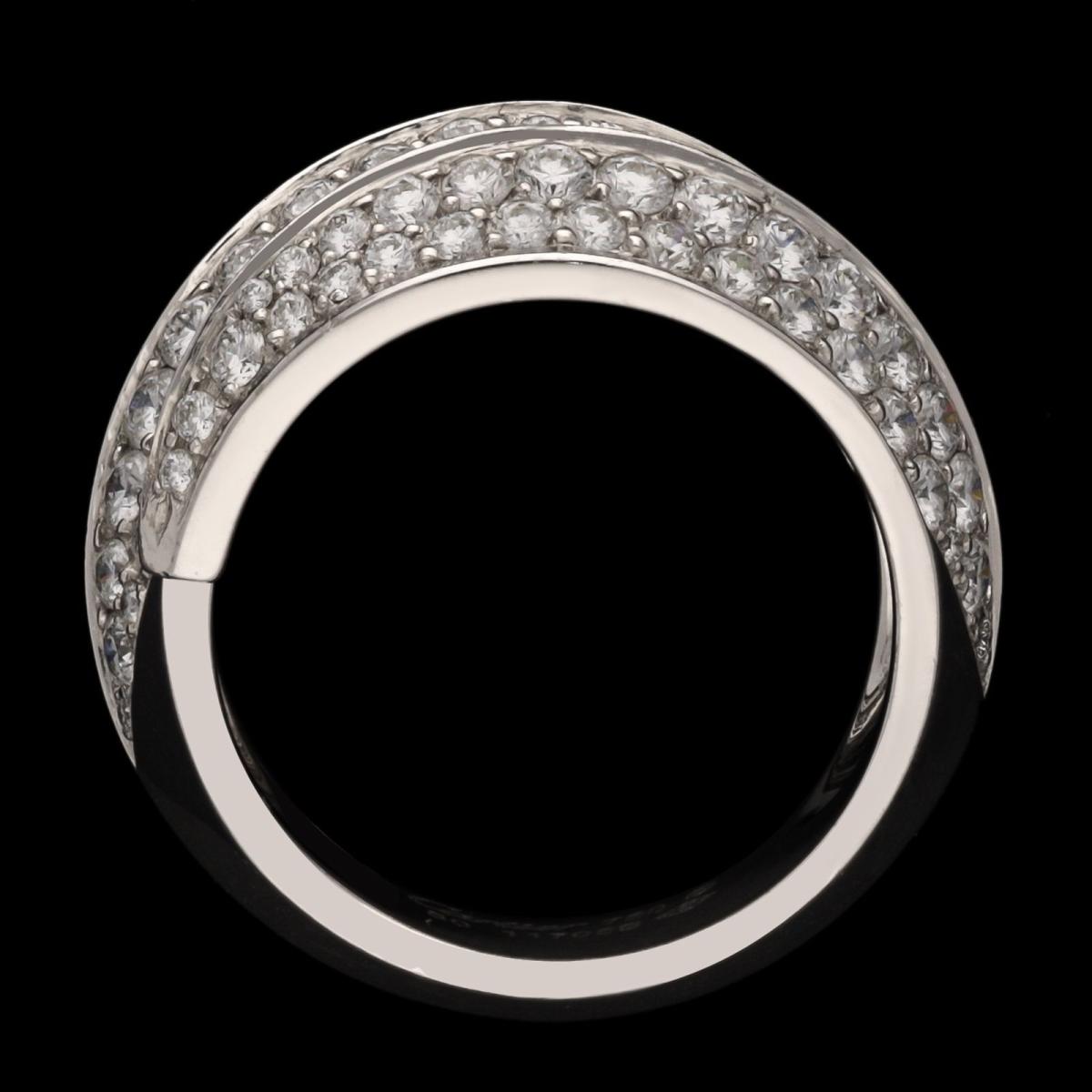 Cartier Panthère Griffe 18ct White Gold And Diamond Crossover Ring