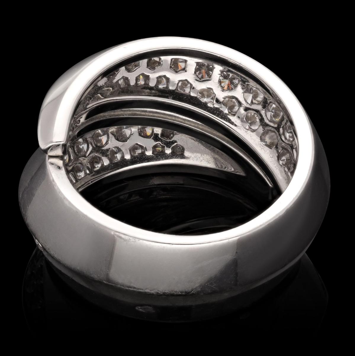 Cartier Panthère Griffe 18ct White Gold And Diamond Crossover Ring