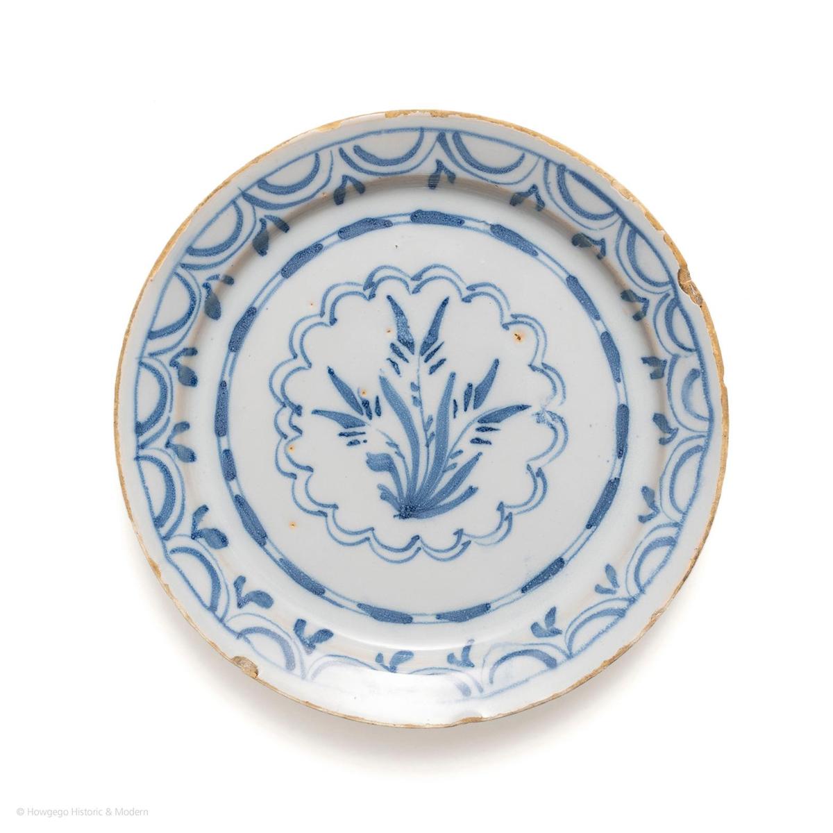 English Delftware Plate, circa 1720