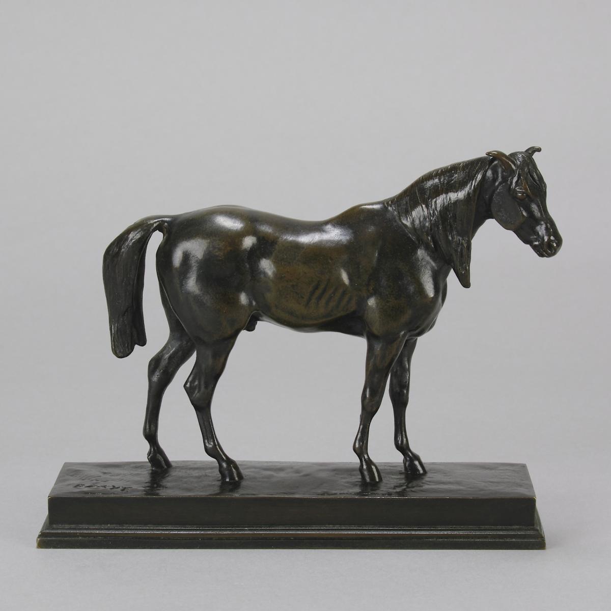 19th Century Animalier Bronze entitled "Cheval Demi-Sang" by Antoine L Barye