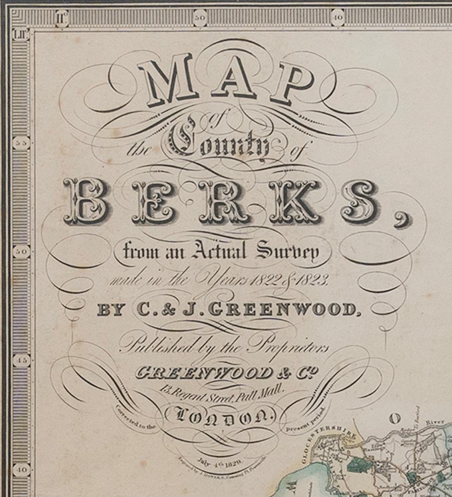 Map of Berkshire by C & J Greenwood, circa 1829
