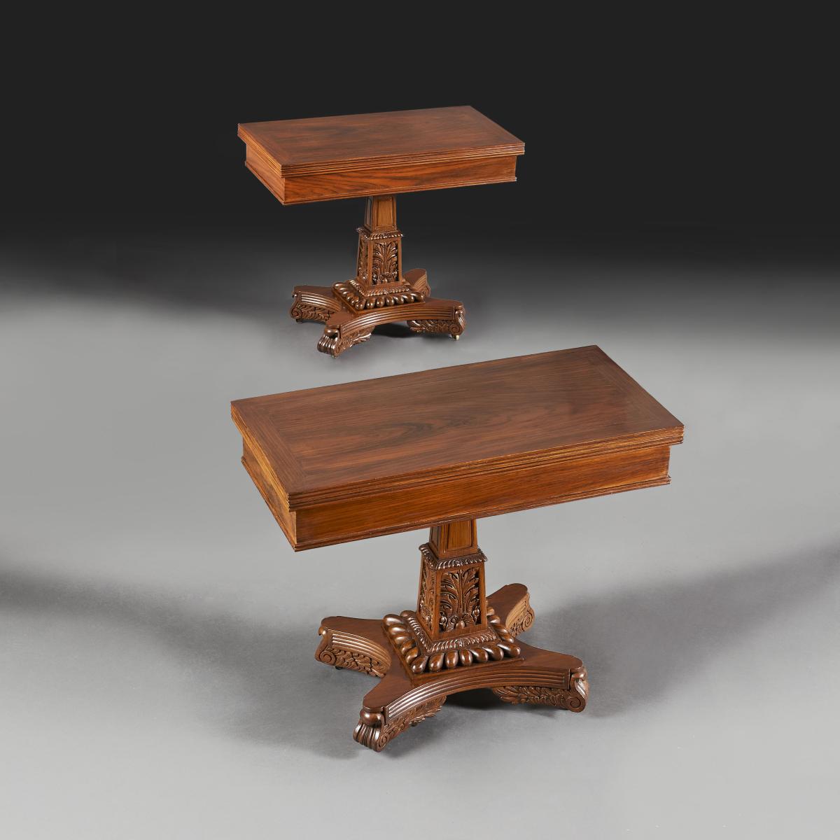 A Pair of Anglo Indian William IV Card Tables