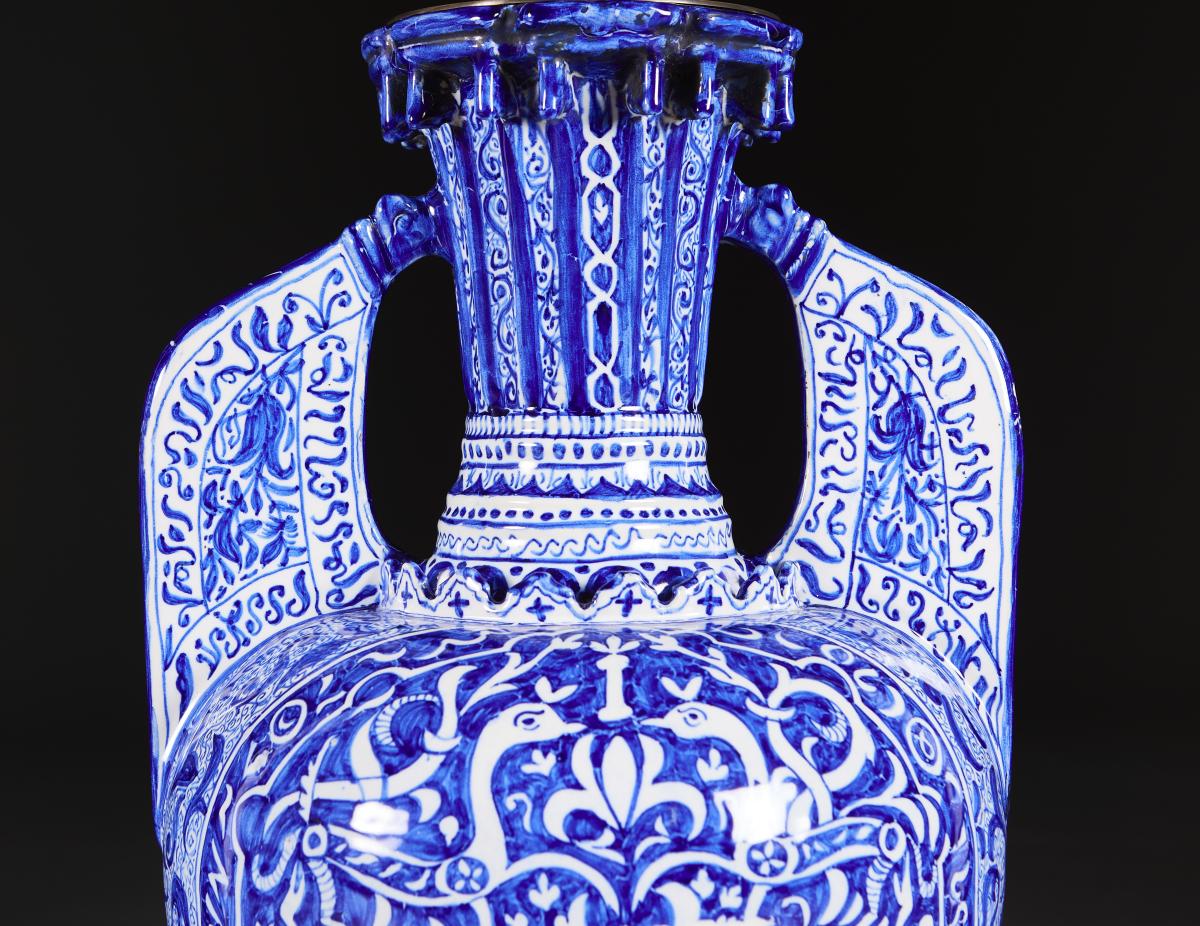 Hispano Moresque Blue and White Lamps