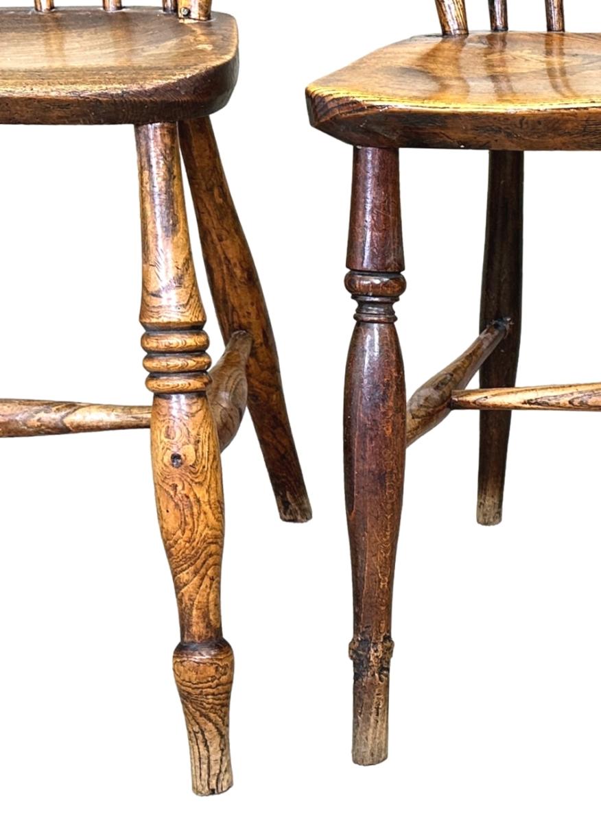 Set Of 6 19th Century Kitchen Windsor Chairs