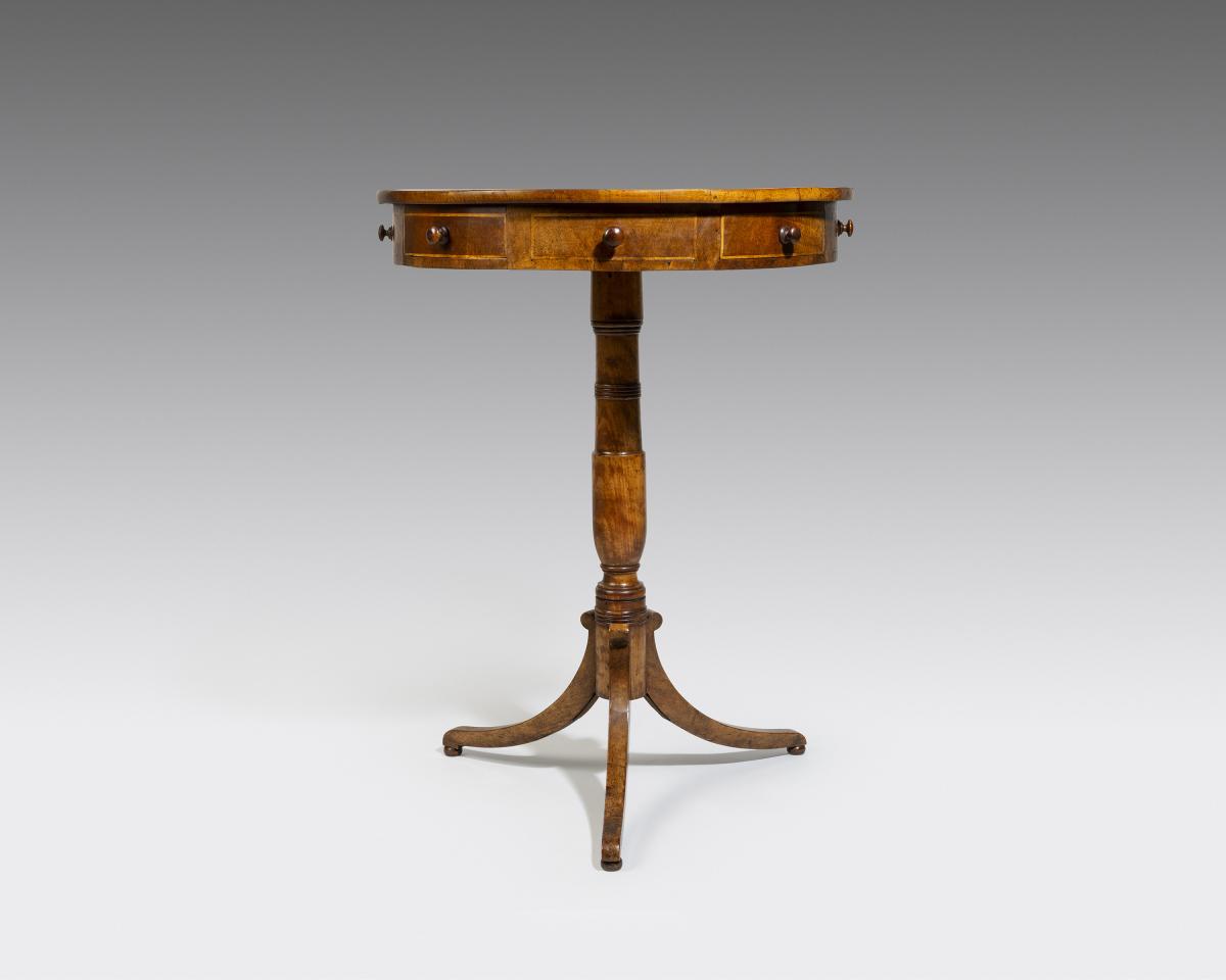 19th century Maltese table, raised on small ball feet.