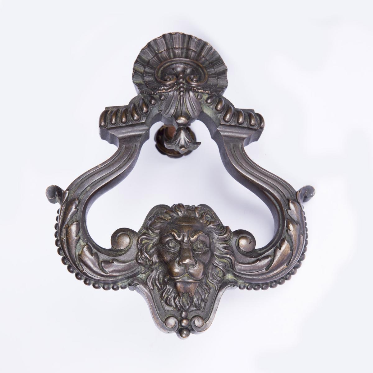 Pair of bronze door handles by St Bricard of Paris