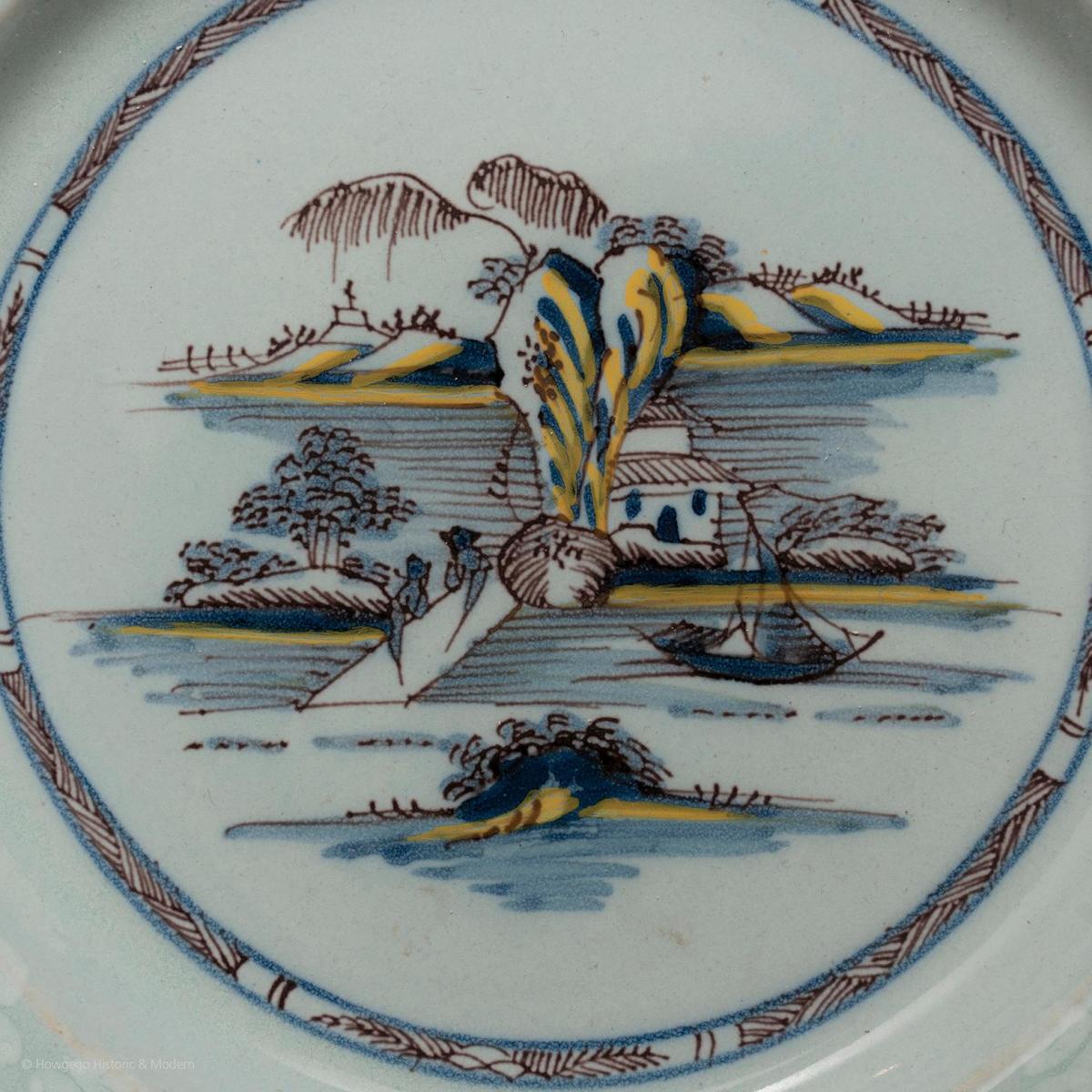 Pair of Redcliff Bristol Delftware Plates