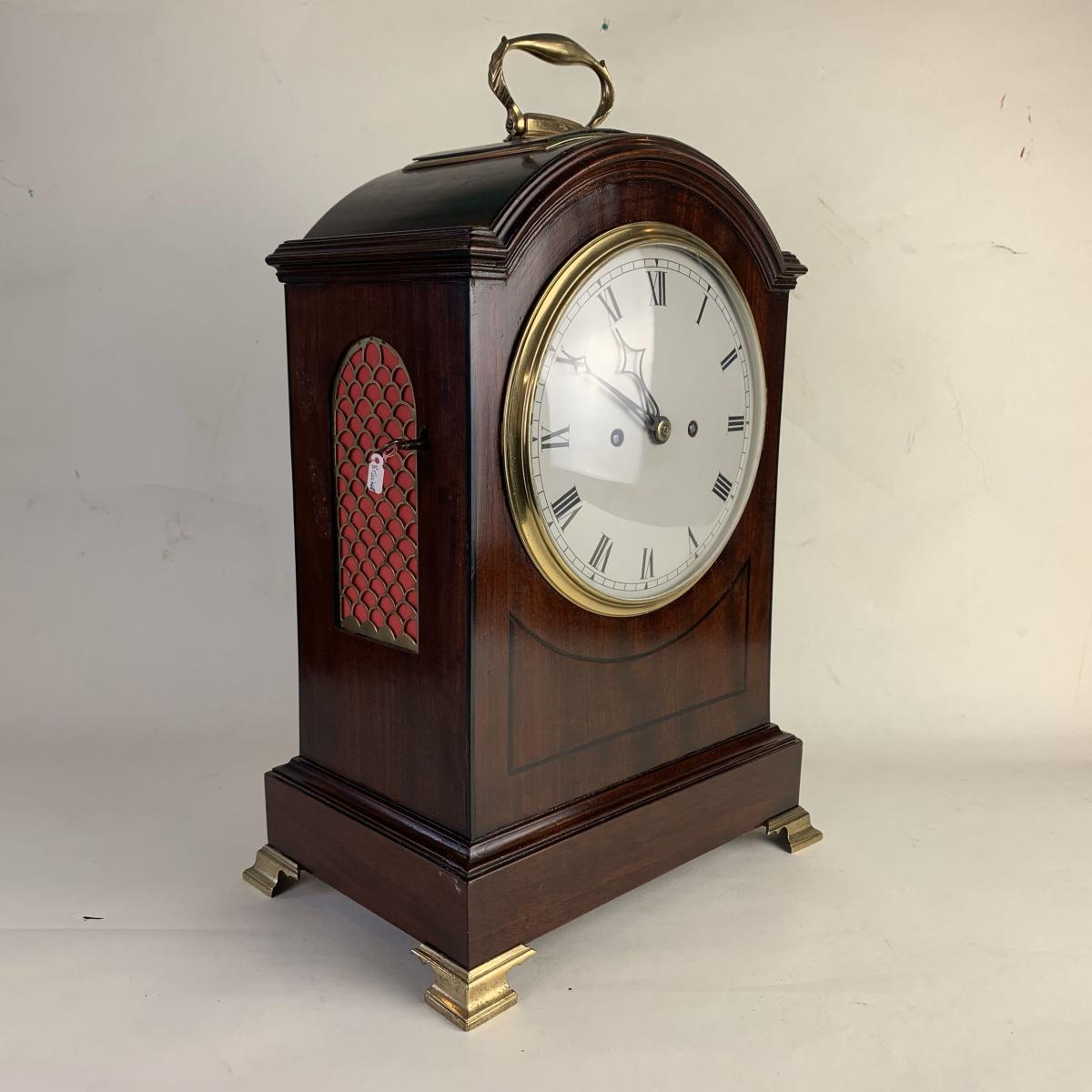 Georgian mahogany bracket clock