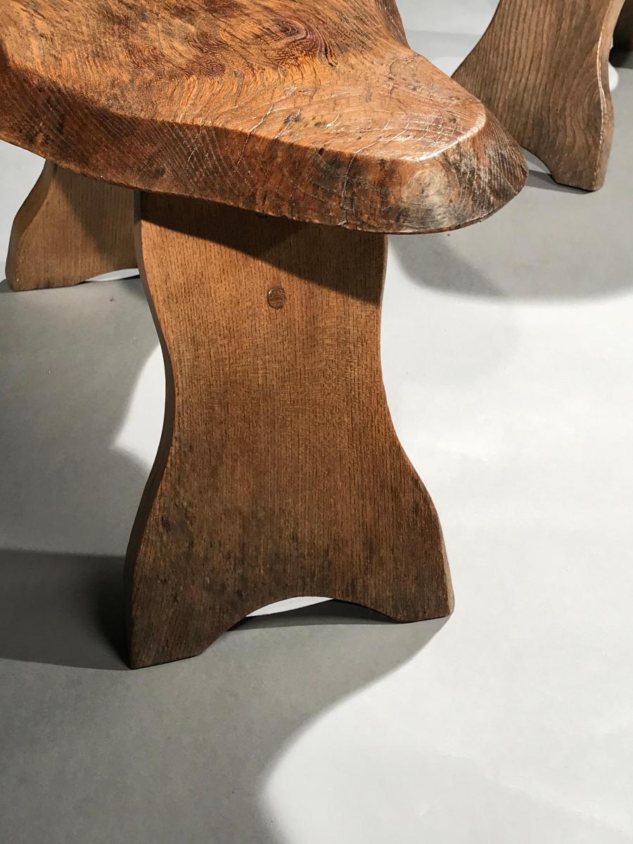 Pair of Sculptural Low Tables