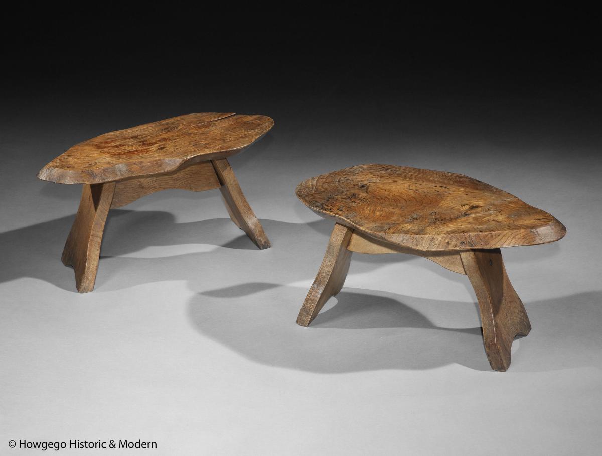 Pair of Sculptural Low Tables