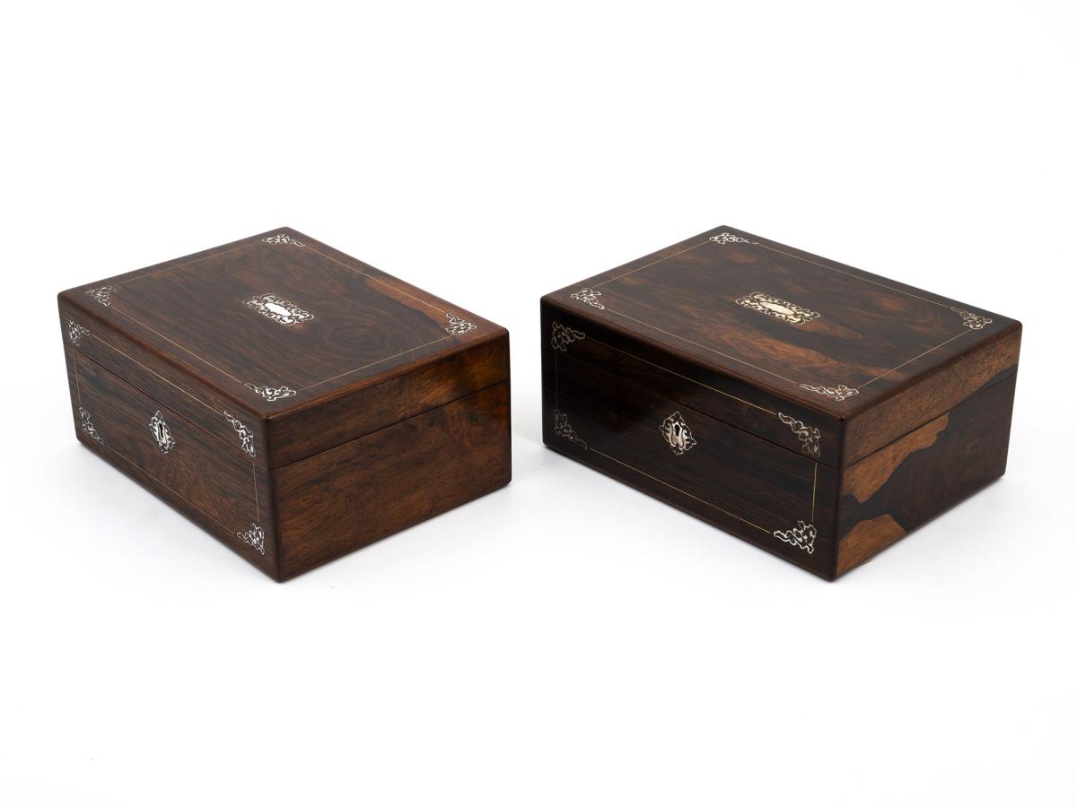 Antique Rosewood Sewing Boxes