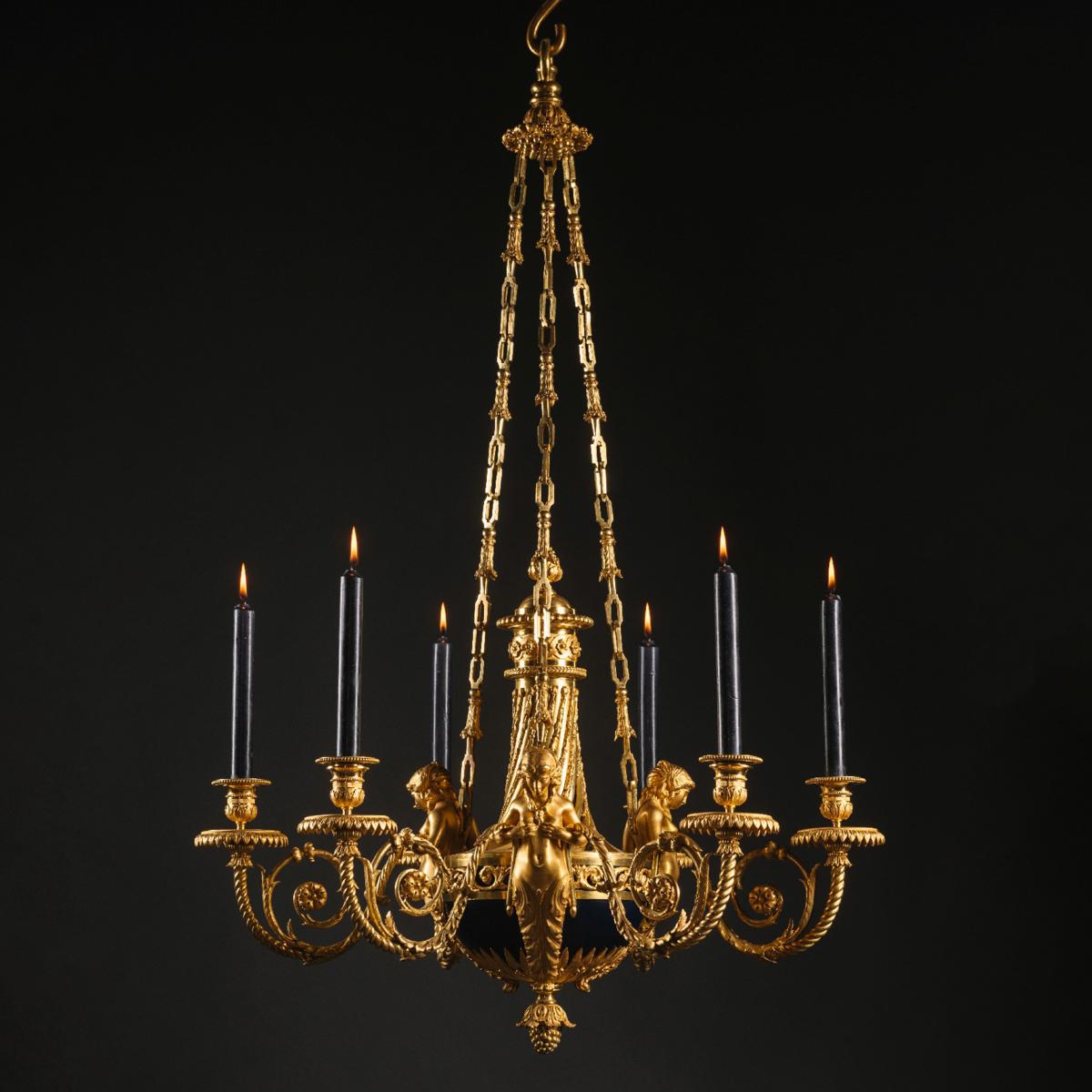 Louis XVI Style Six-Light Chandelier