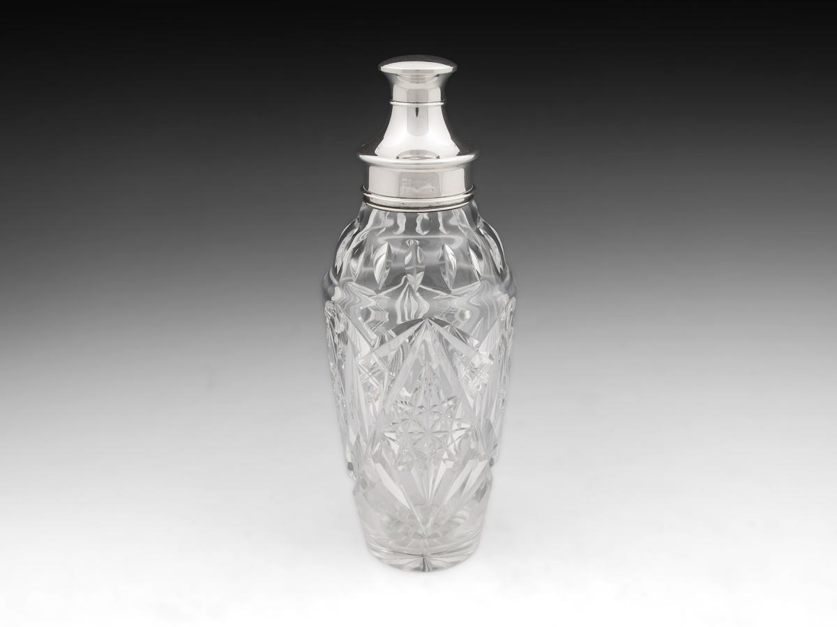 Glass Silver Cocktail Shaker