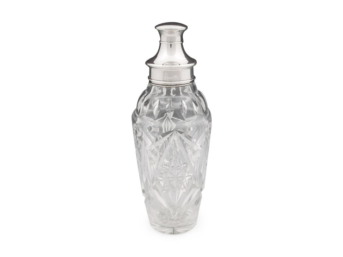 Glass Silver Cocktail Shaker