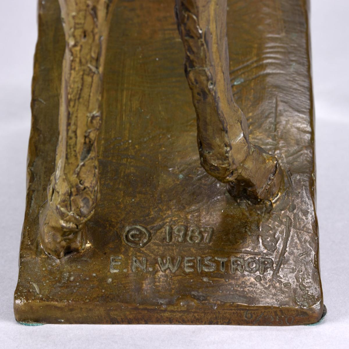 Gilt Bronze Sculpture entitled "Donkey Foal" by Elizabeth Weistrop