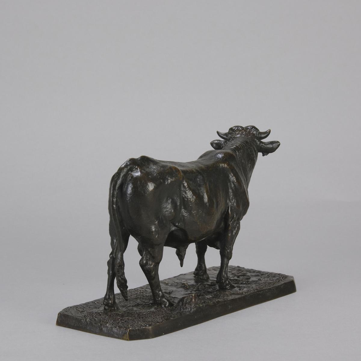 19th Century Animalier Bronze Study "Taureau Normand No.2" by Pierre Jules Mene