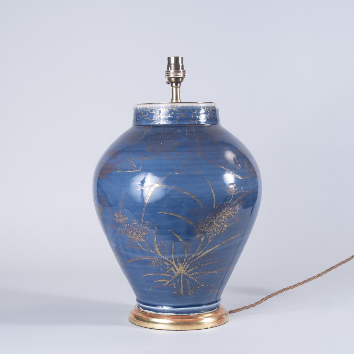 17th Century Japanese Arita Powder Blue Vases