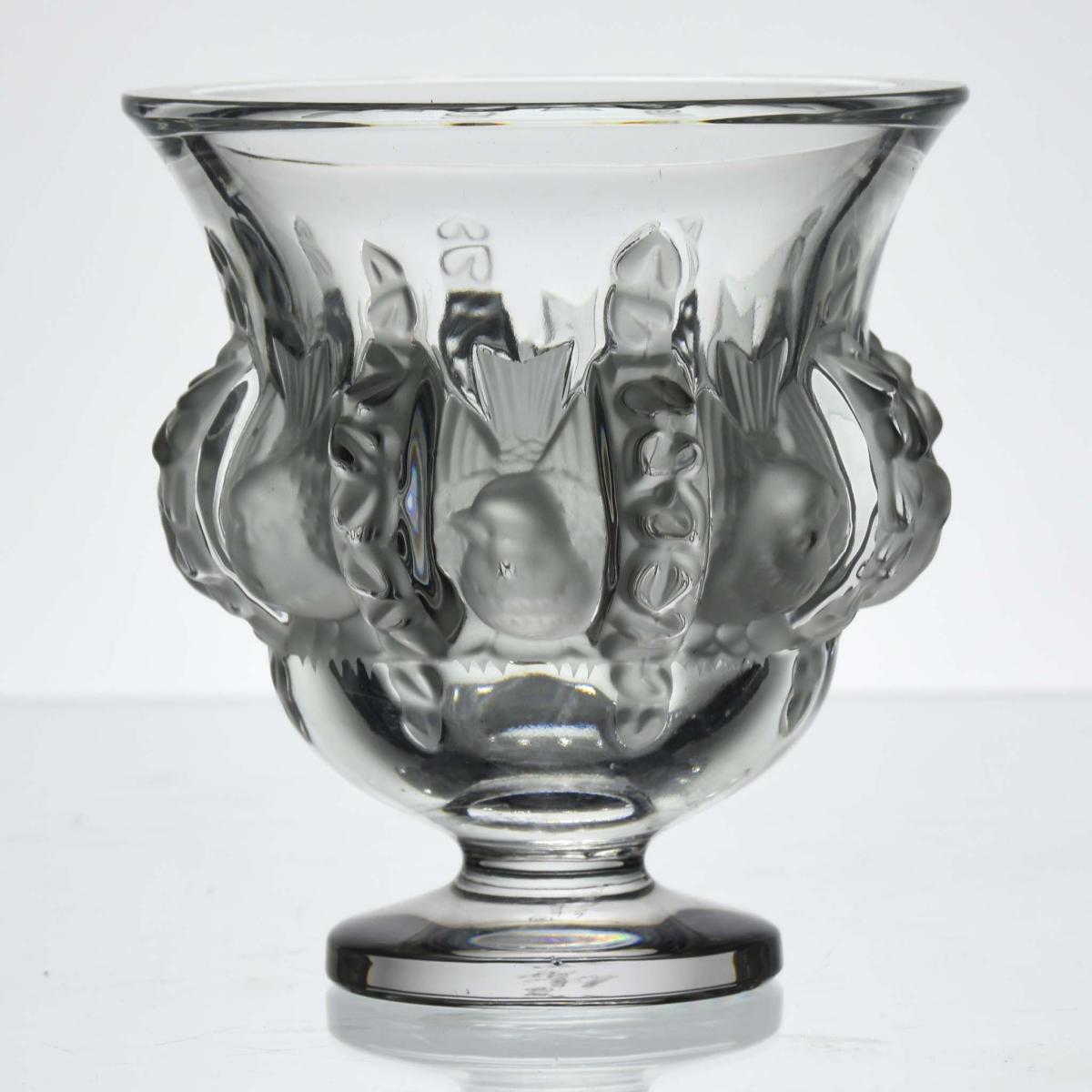 Mid 20th Century Satin Glass "Dampierre Vase" by Marc Lalique