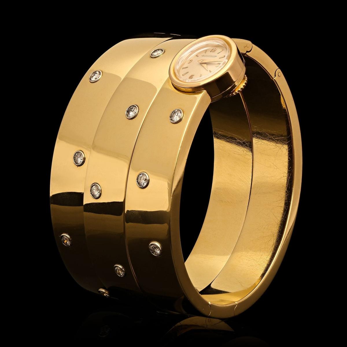 Faraone Gold And Diamond Wraparound Wrist Watch Circa 1980s