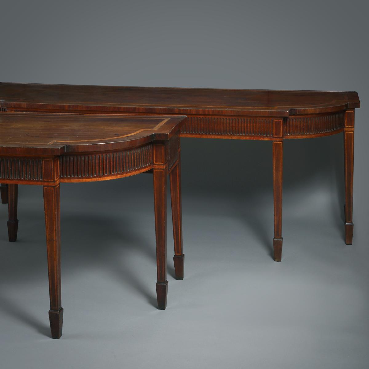 Pair of George III Mahogany Side Tables