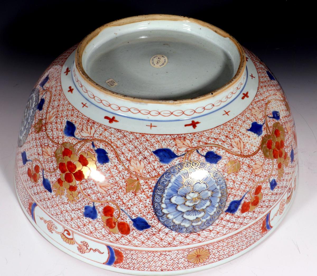 Chinese Export Porcelain Rouge de Fer Large Punch Bowl,
