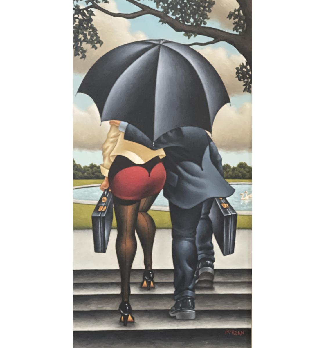 Contemporary Oil on Canvas Painting entitled "April Showers" by Graham McKean