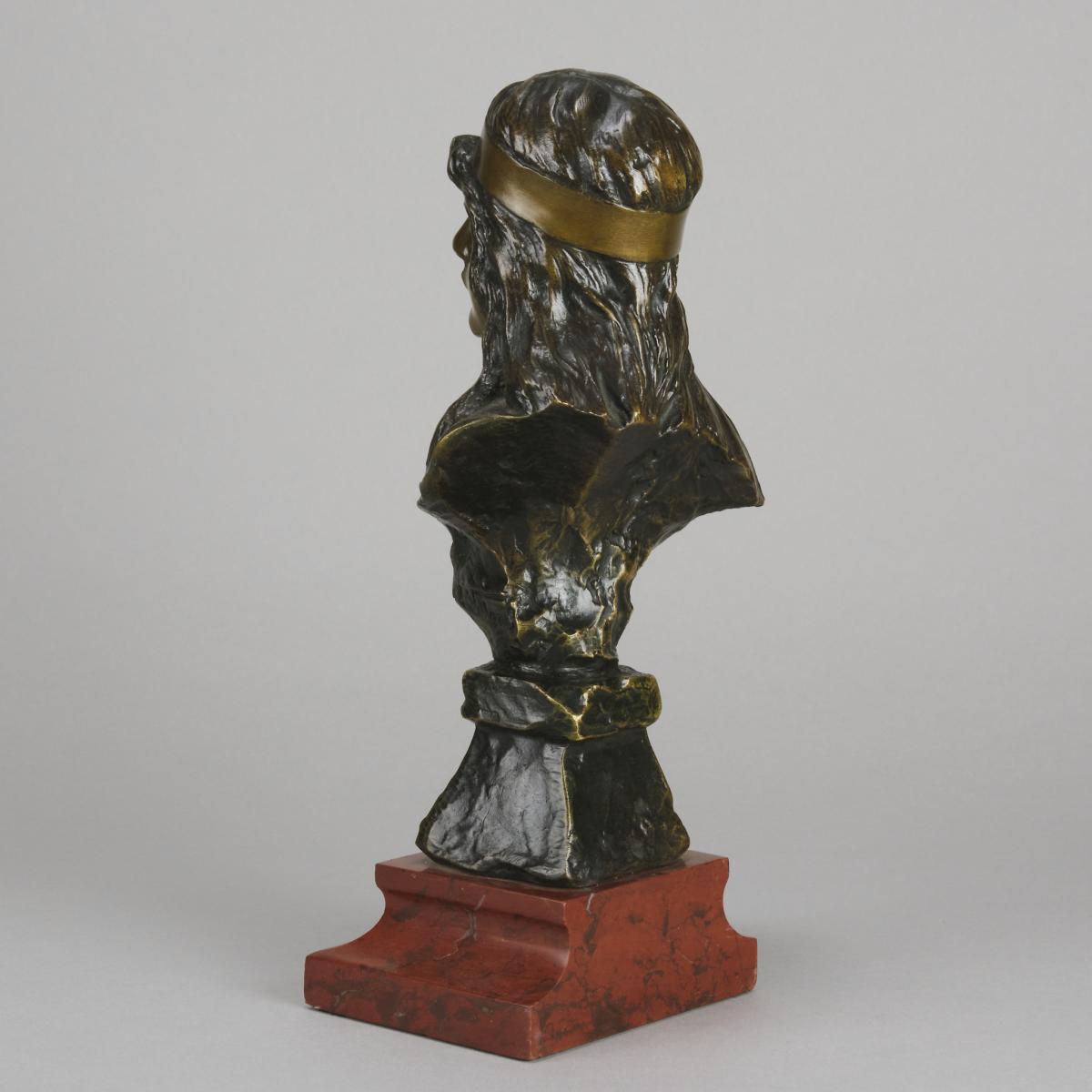 19th Century Art Nouveau Bronze Bust entitled "Bohémienne" by Emmanuel Villanis