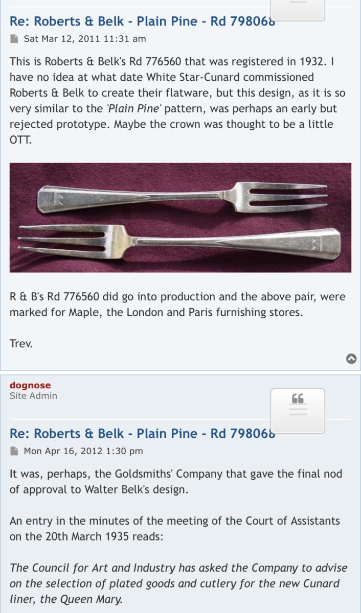 Art deco sterling silver cutlery flatware pride pattern Roberts and Belk 